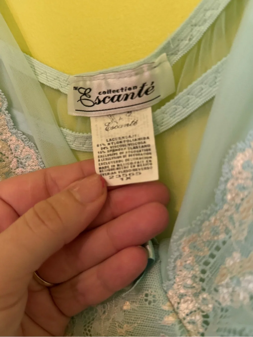 Vintage lace babydoll slip camisole lingerie dress - Picture 4 of 6